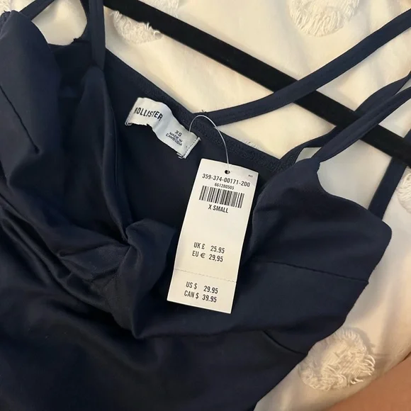 NWT hollister knit drop waist skort dress navy XS - Picture 6 of 6